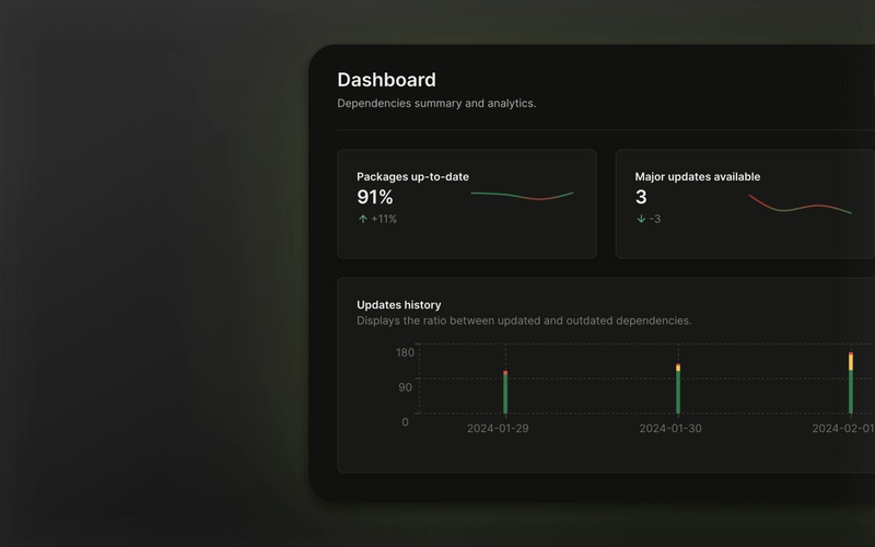 New dependencies dashboard